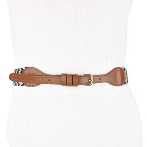 BCBGENERATION WAIST BELT BROWN VEGAN LEATHER FRONT